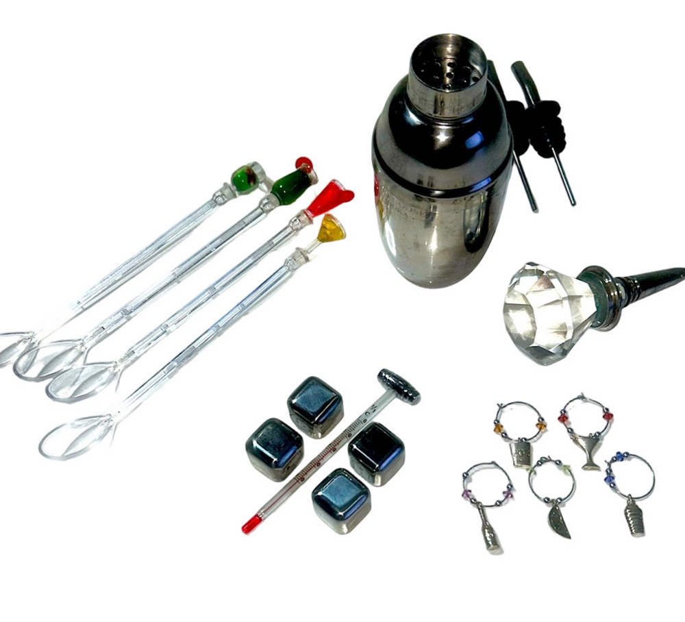 Stainless Steel Cocktail Greygoose Shaker Set Bar Accessories Decorative Tools - Picture 2 of 14